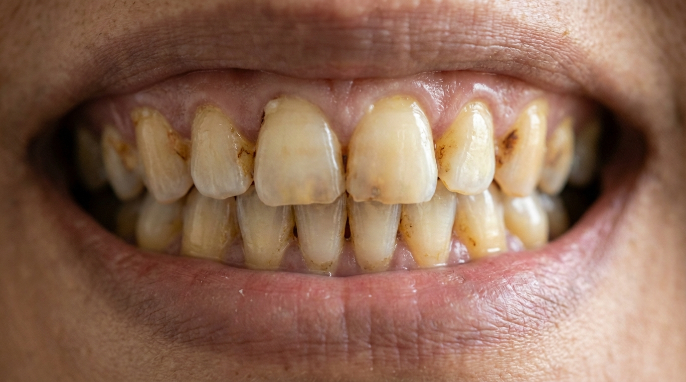 Before (yellow teeth)